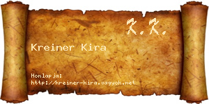 Kreiner Kira névjegykártya
